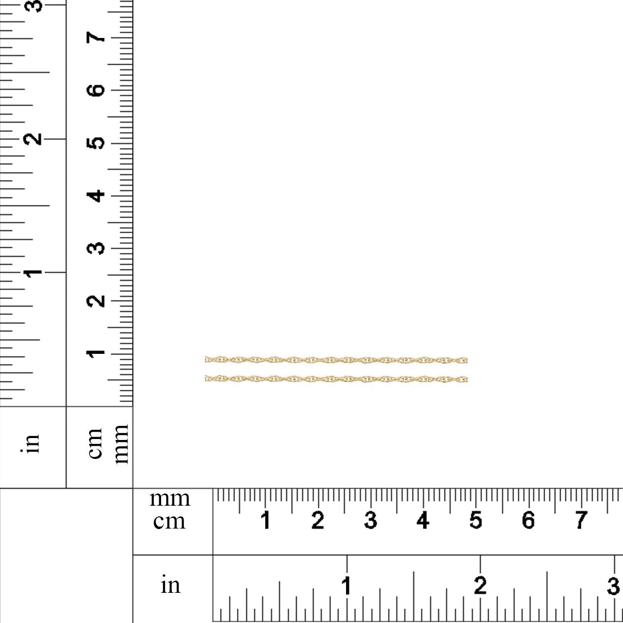 14kt Gold Filled 1.2mm Rope Chain - 100ft