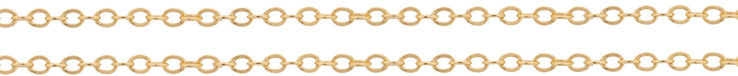 14Kt Gold Filled 1.4x1mm Flat Cable Chain - 5ft