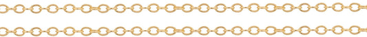 14Kt Gold Filled 1.4x1mm Flat Cable Chain - 100ft