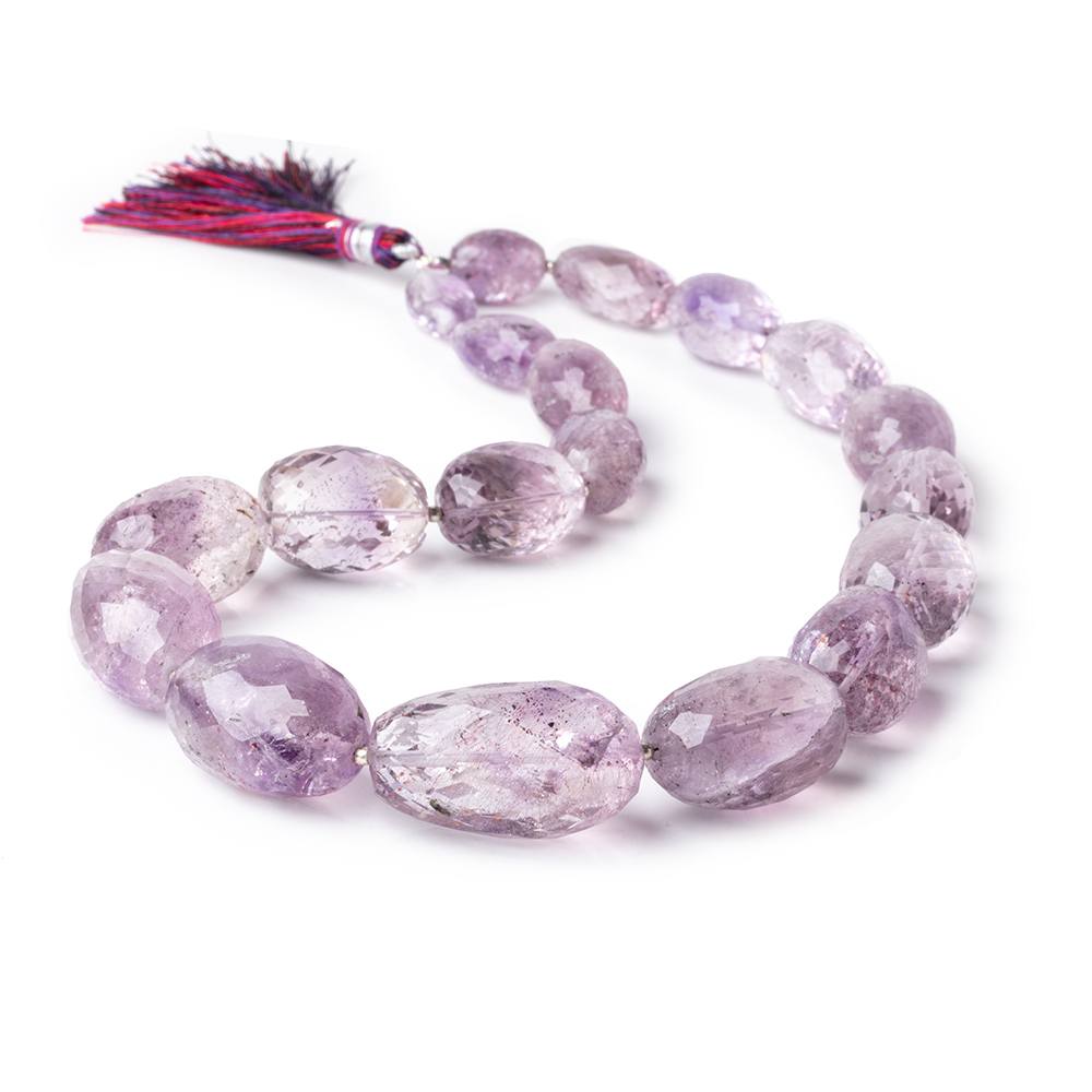 14x10-31x18mm Moss Amethyst Faceted Nugget Beads 16 inch 19 pieces