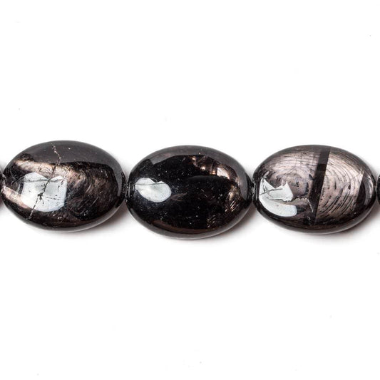 12x16mm Hypersthene plain oval beads 16 inch 25 pieces