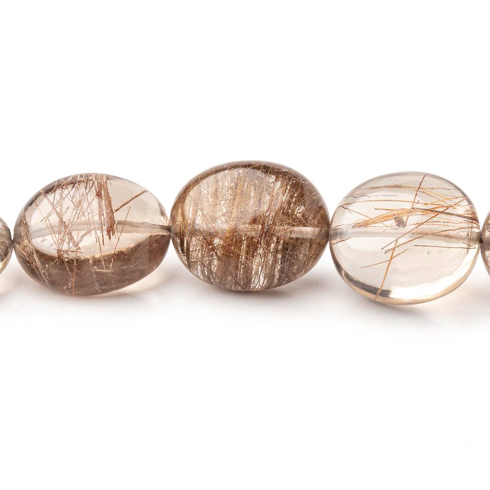 17x15mm Rutilated Quartz Plain Oval Beads 16 inch 25 pieces