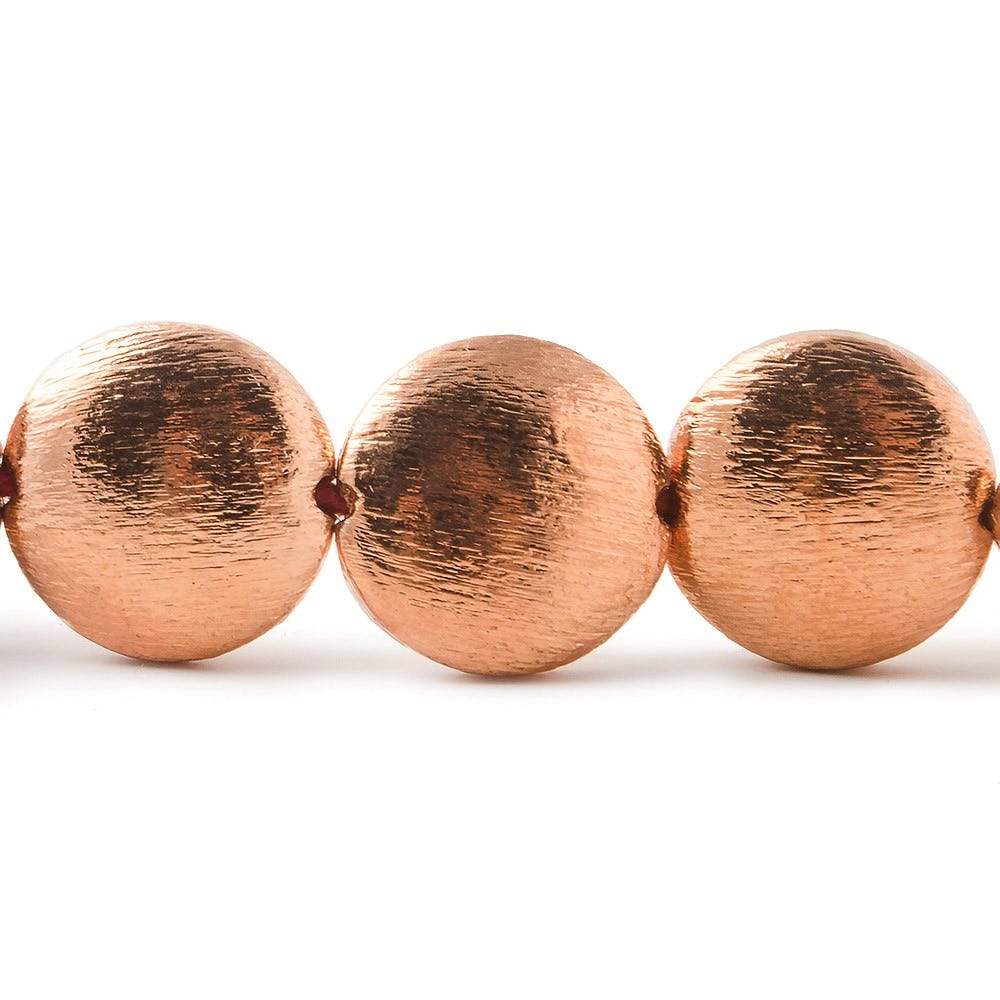 14xmm Brushed Copper Bead Coin 8 inch 14 pcs