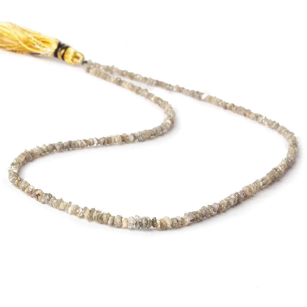 1.5-3mm Champagne Diamond Natural Crystal Nugget 15 inch 220 pieces