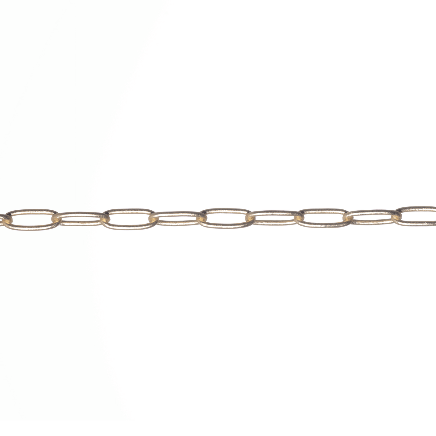 Tiny Paperclip Cable Chain measures 1.75mm x 5.9mm available in many Finishes sold by the Foot - CH 159