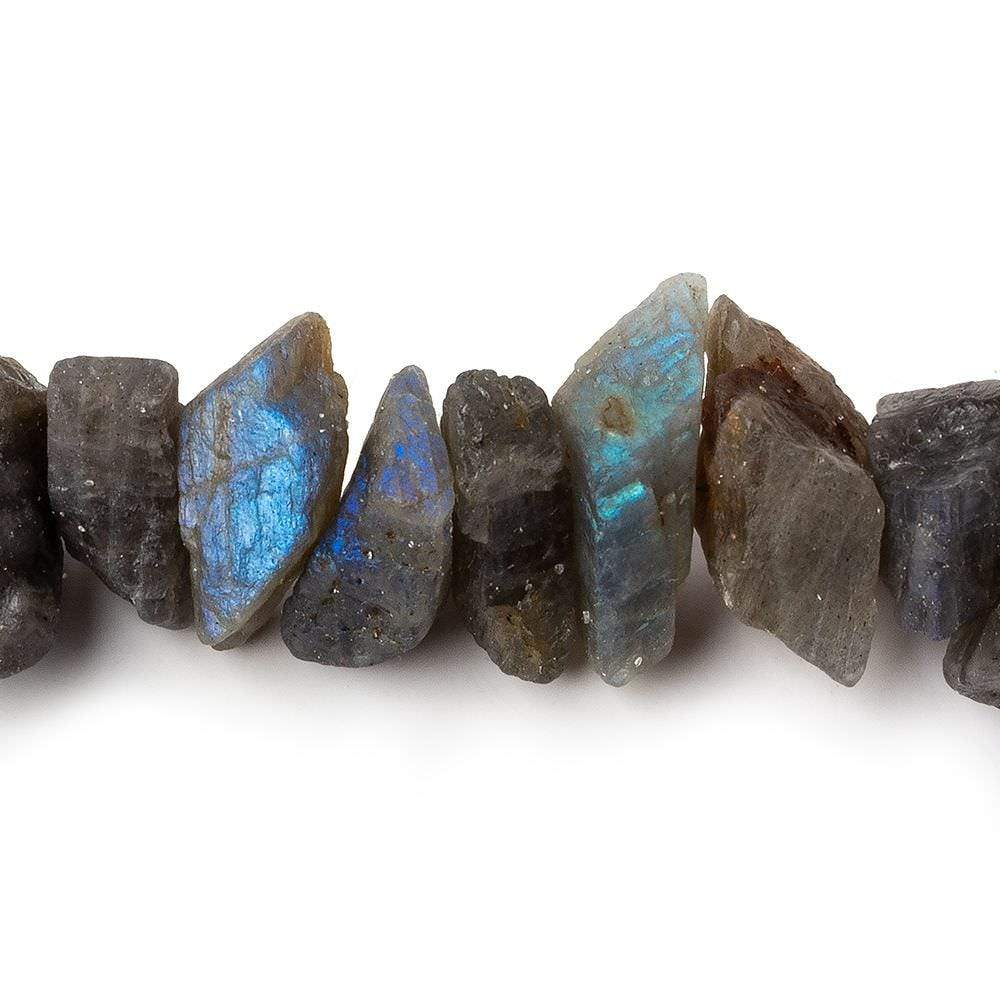 15x10-19x12mm Labradorite center drilled Natural Crystal Chip beads 7.5 inch 26 beads