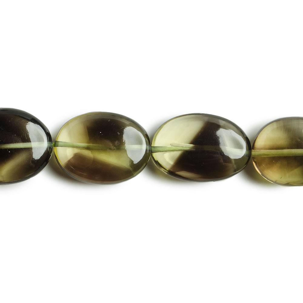 15x11-16x13mm Bi-colored Quartz Straight Drill Oval 16 Inch 27 Beads