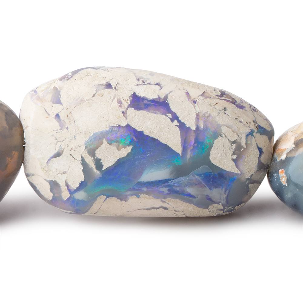 15x12-37x26mm Australian Opal with Matrix Plain Nuggets 22 inch 22 Beads AA