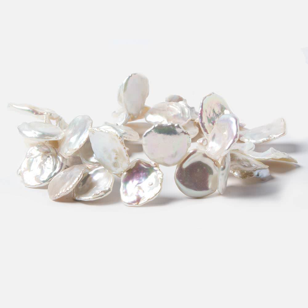 15x15-18x17mm Off White Keshi Freshwater Pearls 15 inch 48 pieces