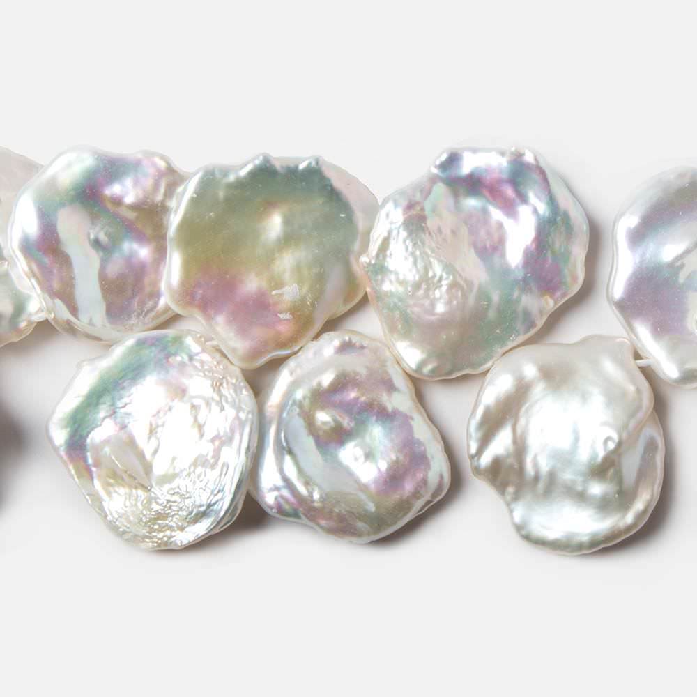 15x15-18x17mm Off White Keshi Freshwater Pearls 15 inch 48 pieces