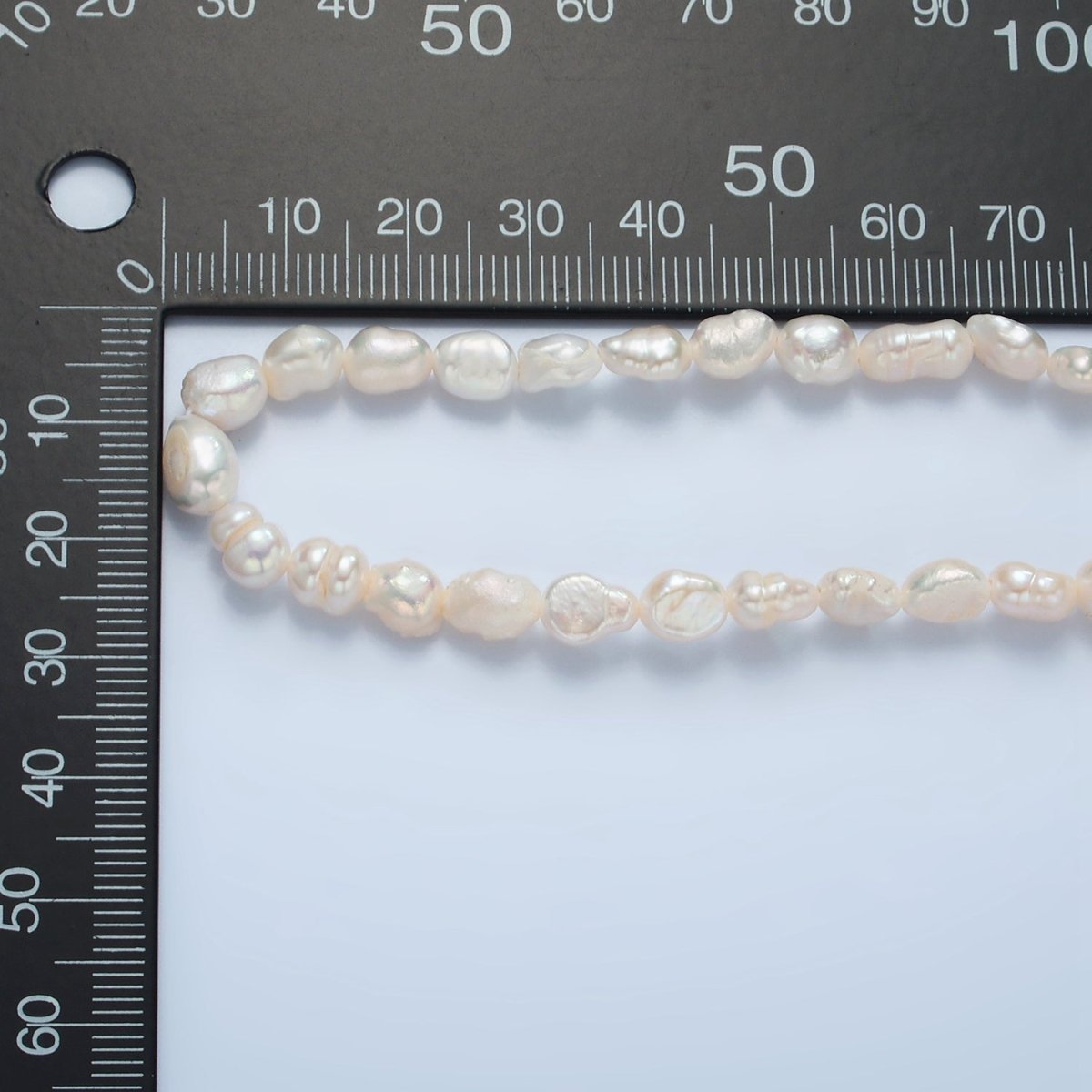 16K Gold Filled 6mm White Freshwater Pearl 16 Inch Choker Necklace | WA-2657
