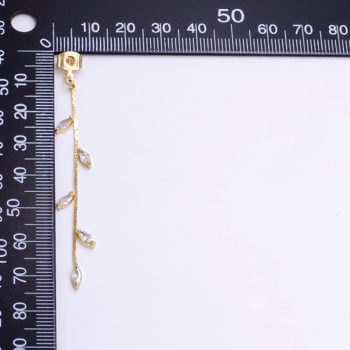 16K Gold Filled Marquise Leaf Drop Stud Drop Earrings | AE313