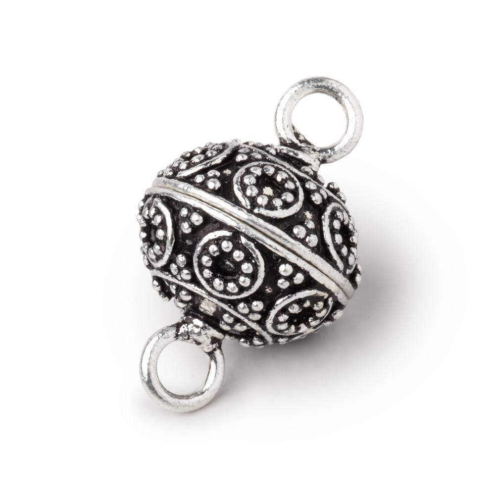 16mm Miligrain Circle Design Magnetic Clasp 1 piece