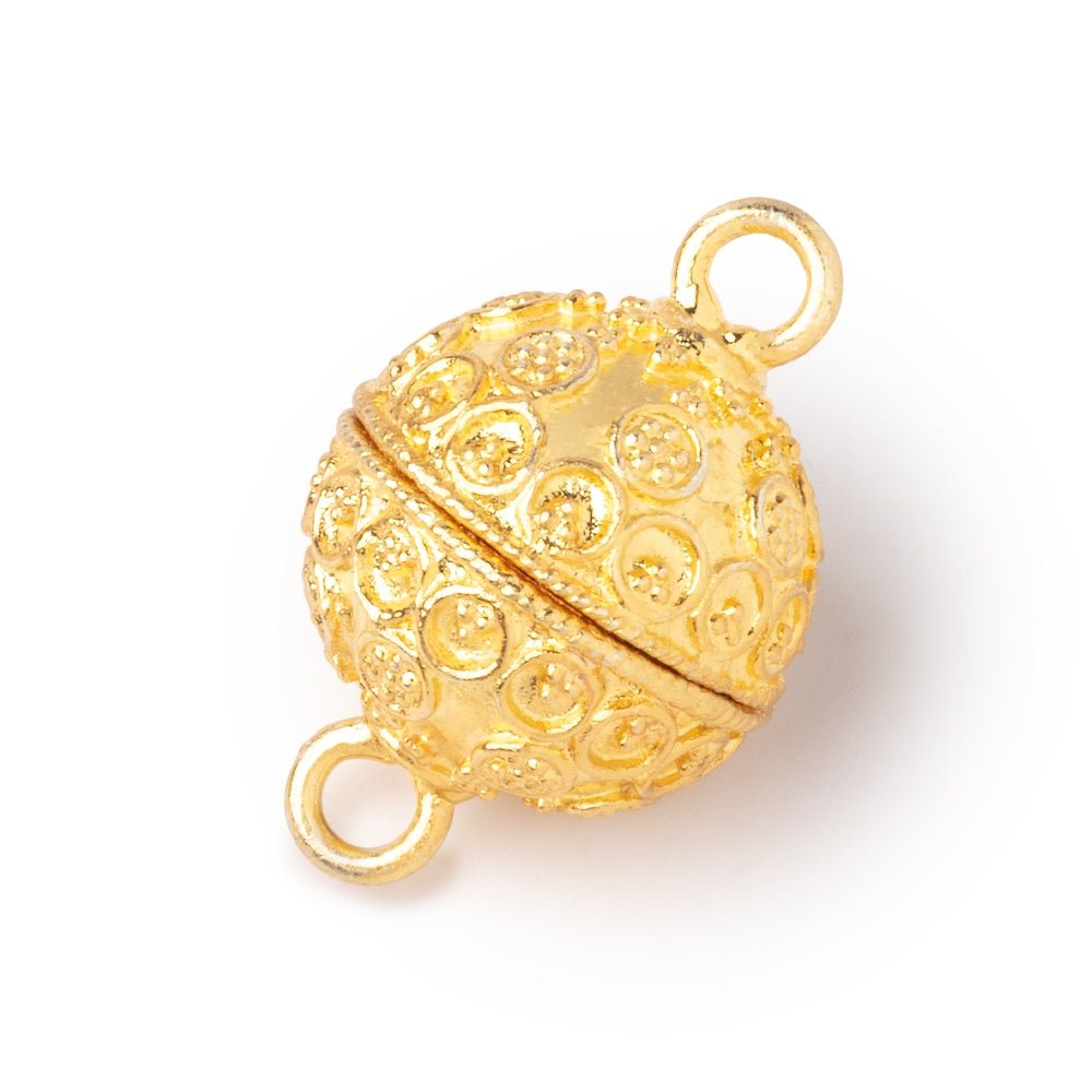 16mm Miligrain Circular Design Round Magnetic Clasp 1 piece