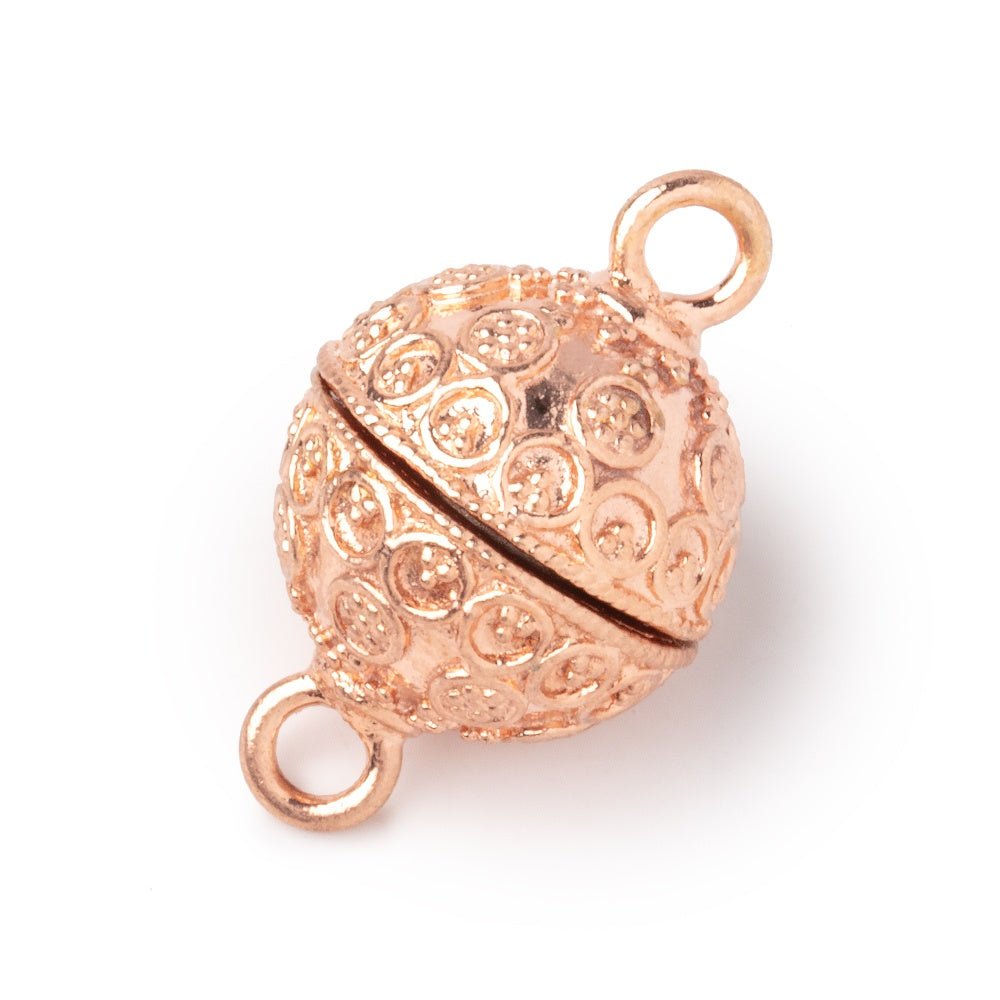 16mm Miligrain Circular Design Round Magnetic Clasp 1 piece