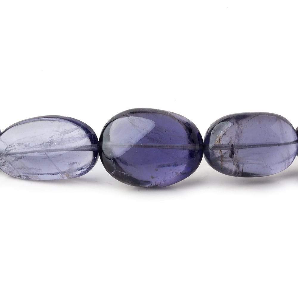 16x12-26x14mm Iolite plain nugget beads 20 inch 27 pieces AA