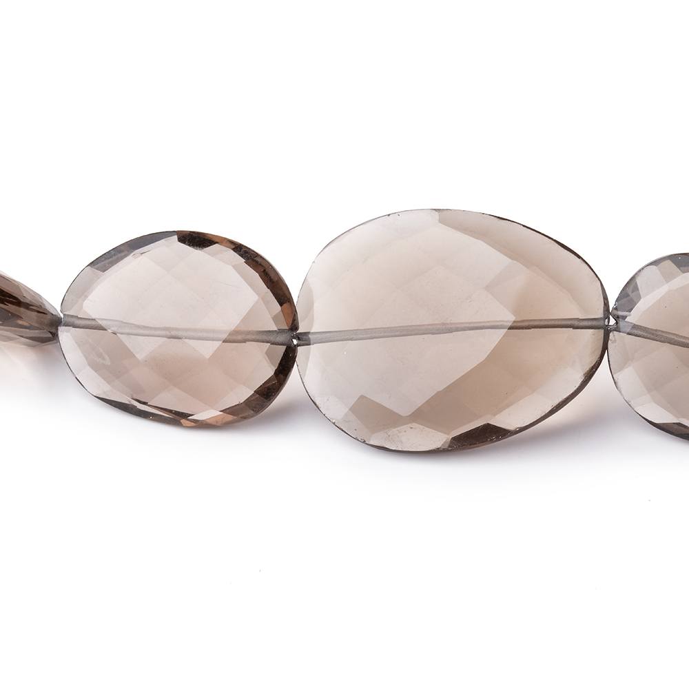 16x12-26x18mm Smoky Quartz Faceted Nugget Beads 8 inch 9 pieces