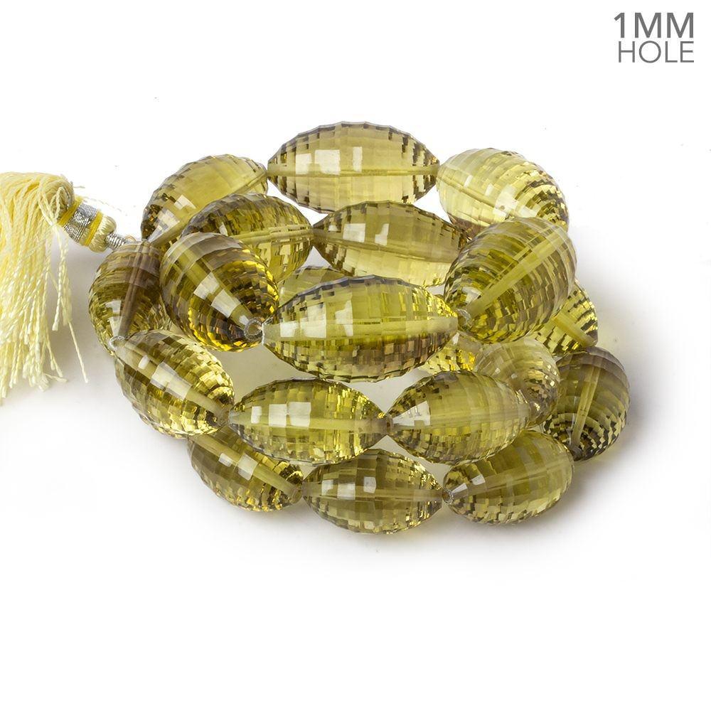 Bi-Color Quartz Concave Faceted Marquise 17 inch 23 beads AAA
