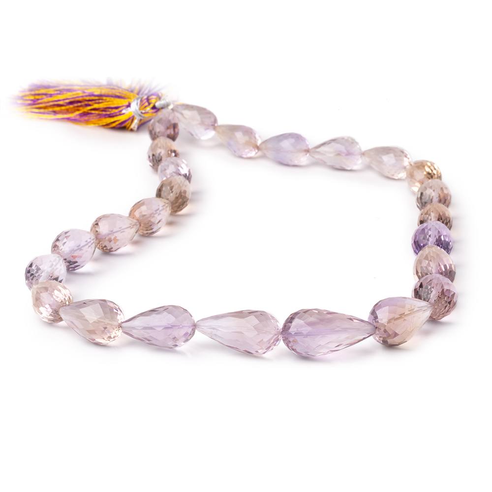 13x8-20x11mm Ametrine Straight Drilled Faceted Tear Drops 14 inch 25 pieces