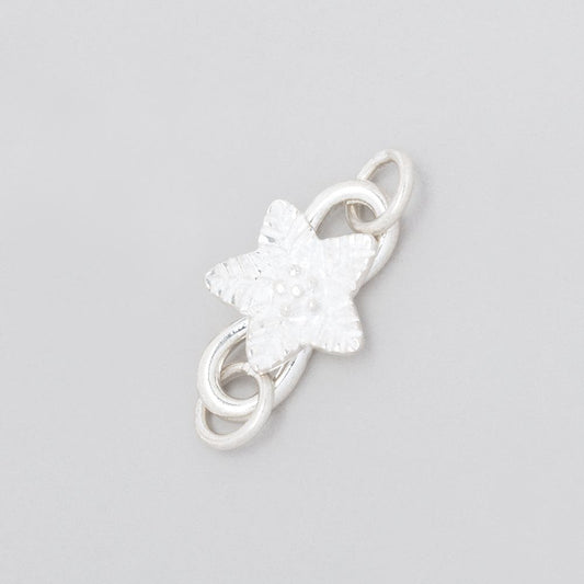 18x11mm Sterling Silver S Hook with Flower 1 piece