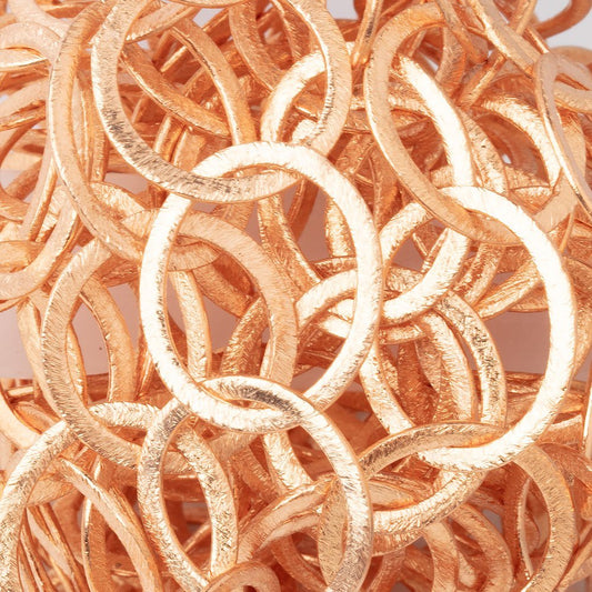 19mm and 22x18mm Copper Brushed Round & Oval Link Chain