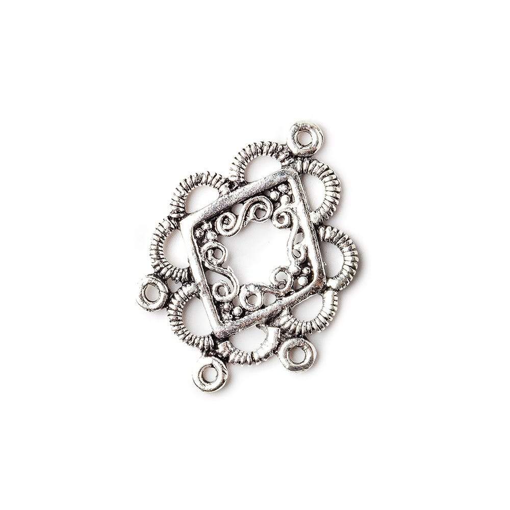 19x13mm Sterling Silver Scroll - Spacer Chandelier Set of 2