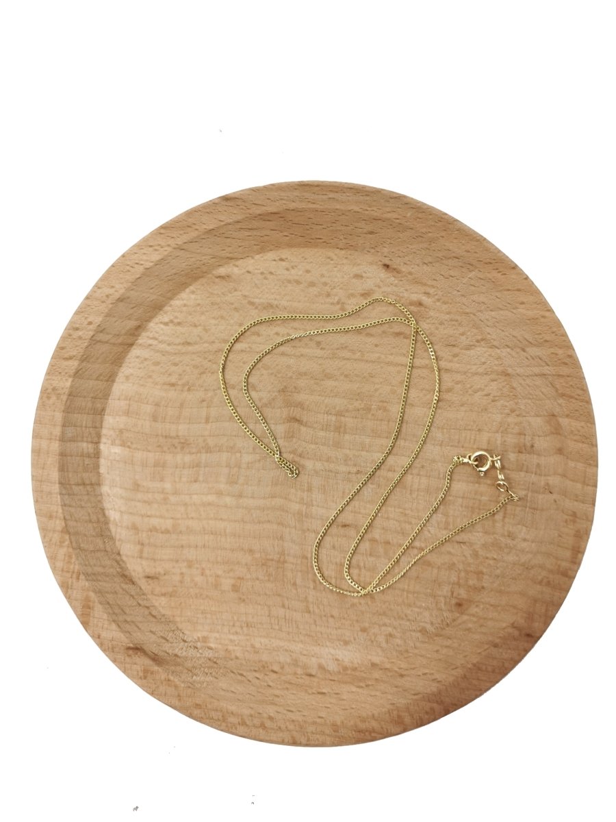 1pc 17.7'' Ready to Use 14K Gold Filled Dainty Cuban Necklace Chain, Layer Curb Chain Dainty Necklace, Pendant Charm Necklace Making, 555