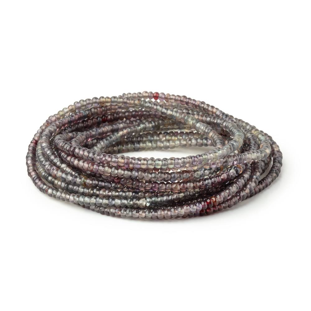 2-2.5mm Color Change Sapphire Plain Rondelles 18 inch 300 Beads