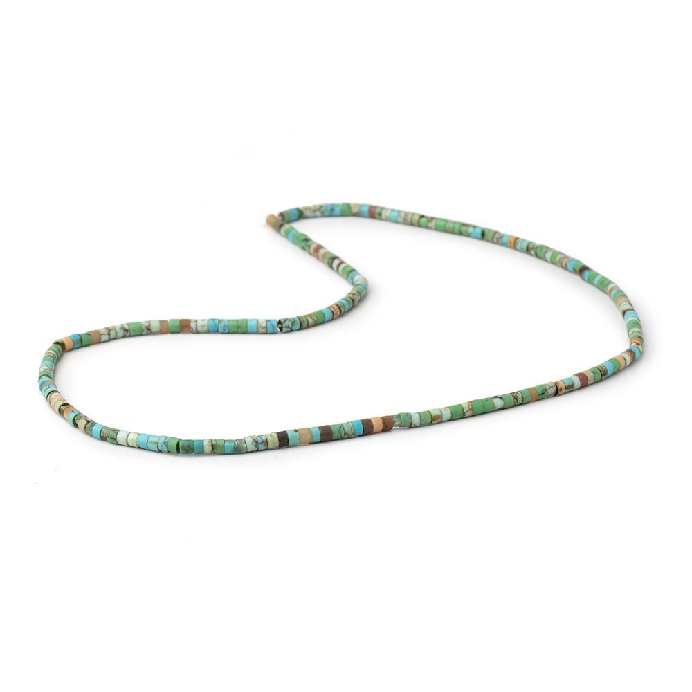 2-2.5mm Howlite Hand Cut Tube Beads 14.5 inch 200 pieces