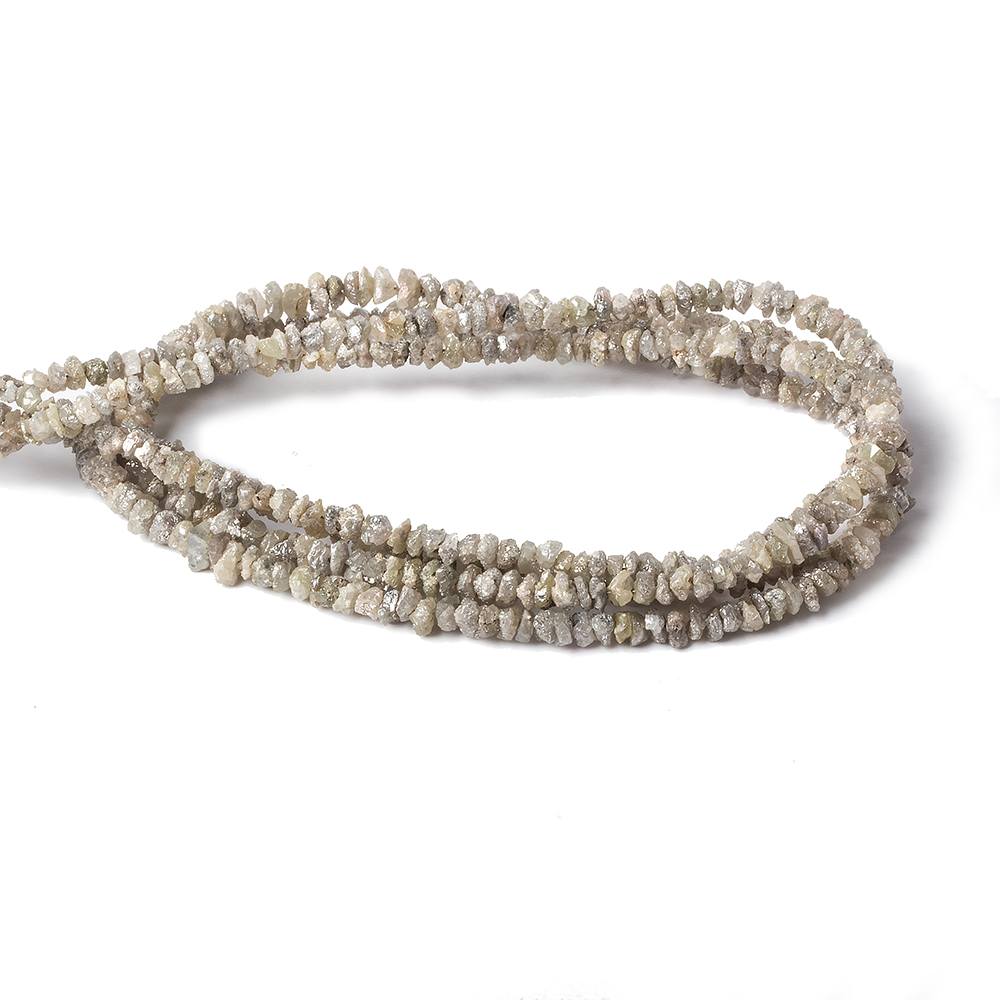 2-4.5mm Canary & Platinum Diamond crystal nugget beads 15 inch 225 pieces