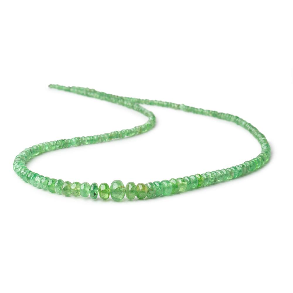 3-5mm Tsavorite Garnet Plain Rondelle Beads 16 inch 200 pieces AA