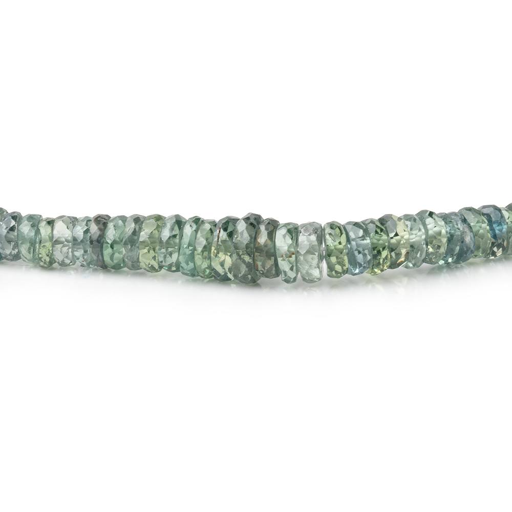 2-6mm Sea Green Sapphire Faceted Heishi Beads 17 inch 320 pieces AAA