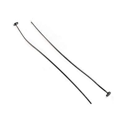 2" length Disc Headpin Black Gold plated .925 Silver, 24 Gauge Wire, 10 pieces per Bag