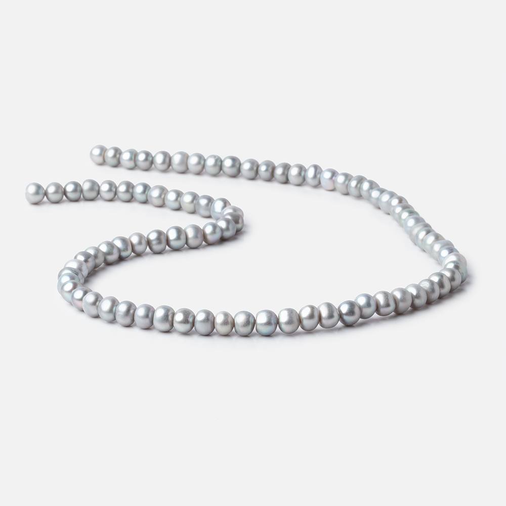6-7mm Silver Baroque Freshwater Pearl Strand 16 inch 78 beads AA