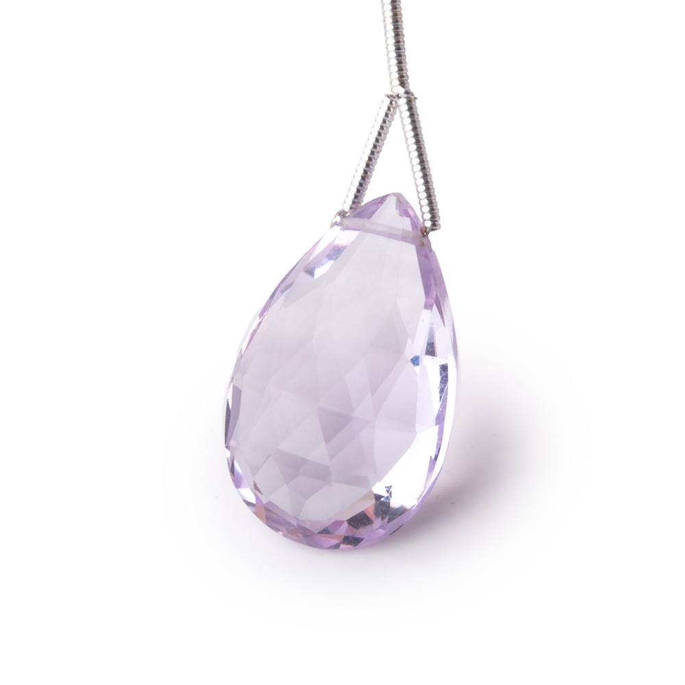 21x15-22x16mm Pink Amethyst Faceted Pear 1 Focal Bead