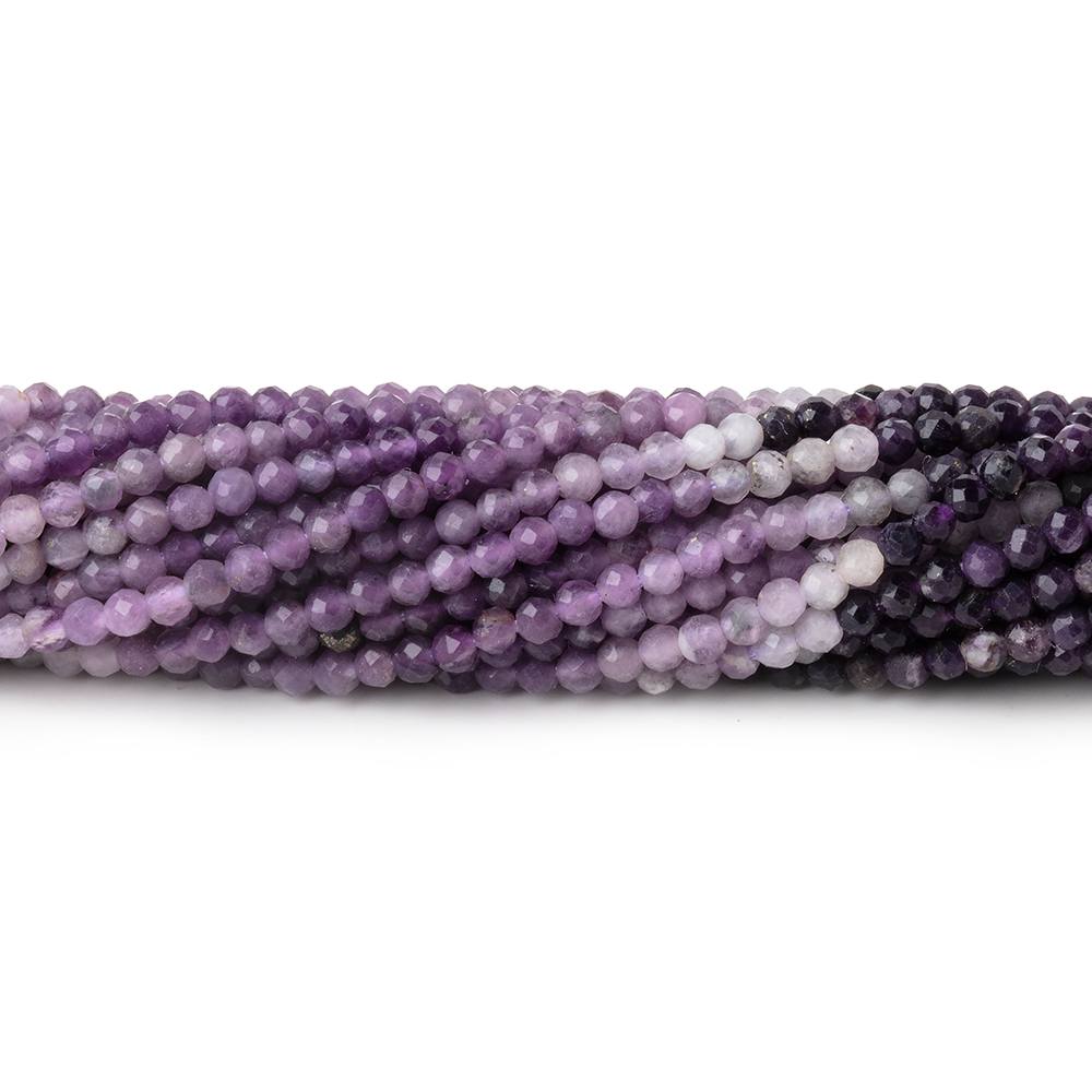 2.2mm Sugilite Micro Faceted Round Beads 12.25 inch 158 pieces AA
