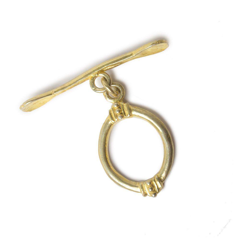 23x14mm Vermeil Oval Art Deco Toggle 1 piece
