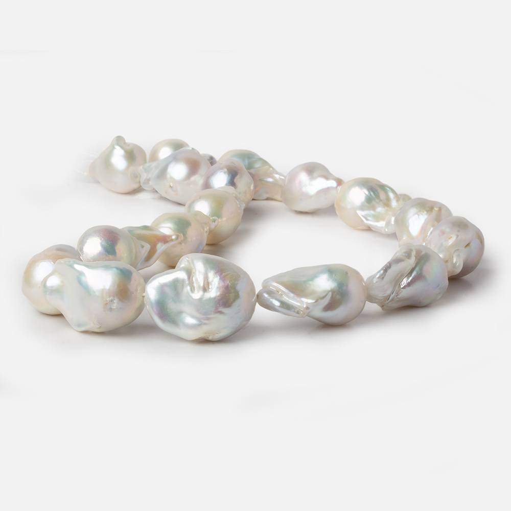 23x16-28x18mm Off White Ultra Baroque Freshwater Pearls 15 in 17 pcs