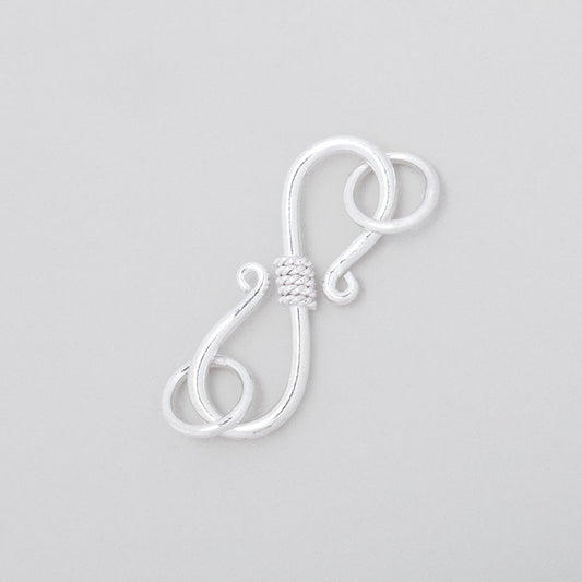 23x8.5mm Sterling Silver S Hook Center Rope Design 1 piece