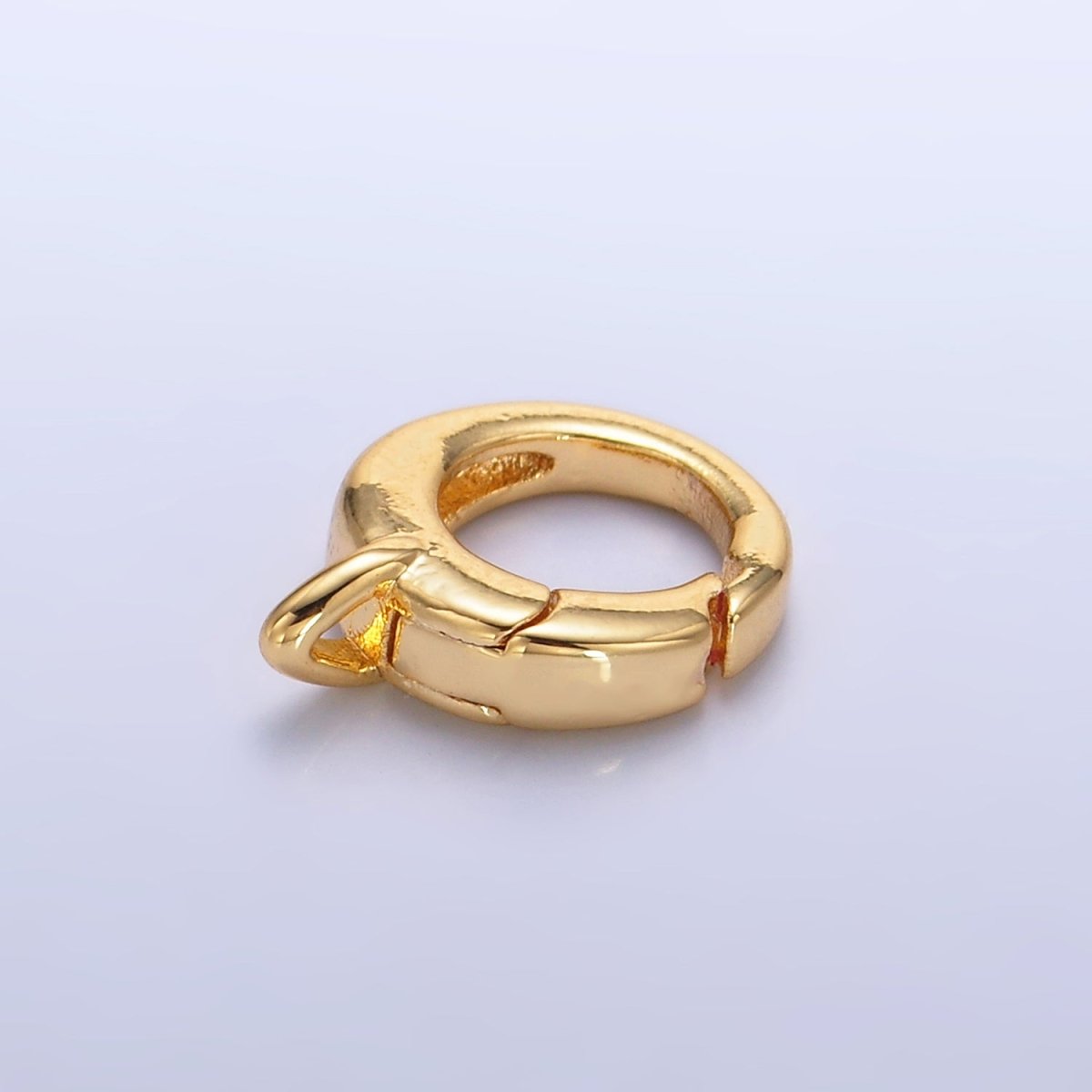24K Gold Filled 10mm Round Push Gate Drop Loop Finding in Gold & Silver | Z1022