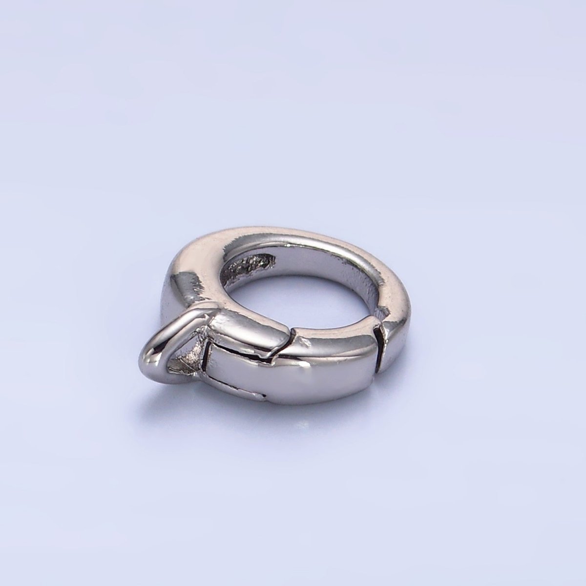24K Gold Filled 10mm Round Push Gate Drop Loop Finding in Gold & Silver | Z1022