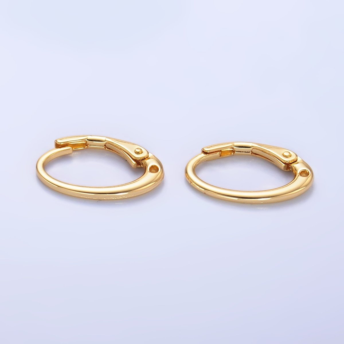 24K Gold Filled 15mm Vintage Minimalist Huggie Earrings Findings in Gold & Silver | Z1089