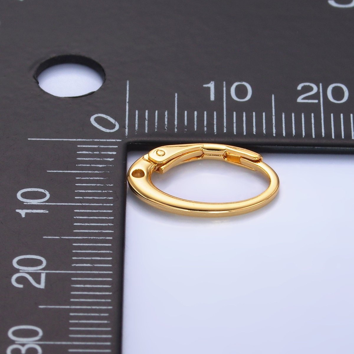 24K Gold Filled 15mm Vintage Minimalist Huggie Earrings Findings in Gold & Silver | Z1089