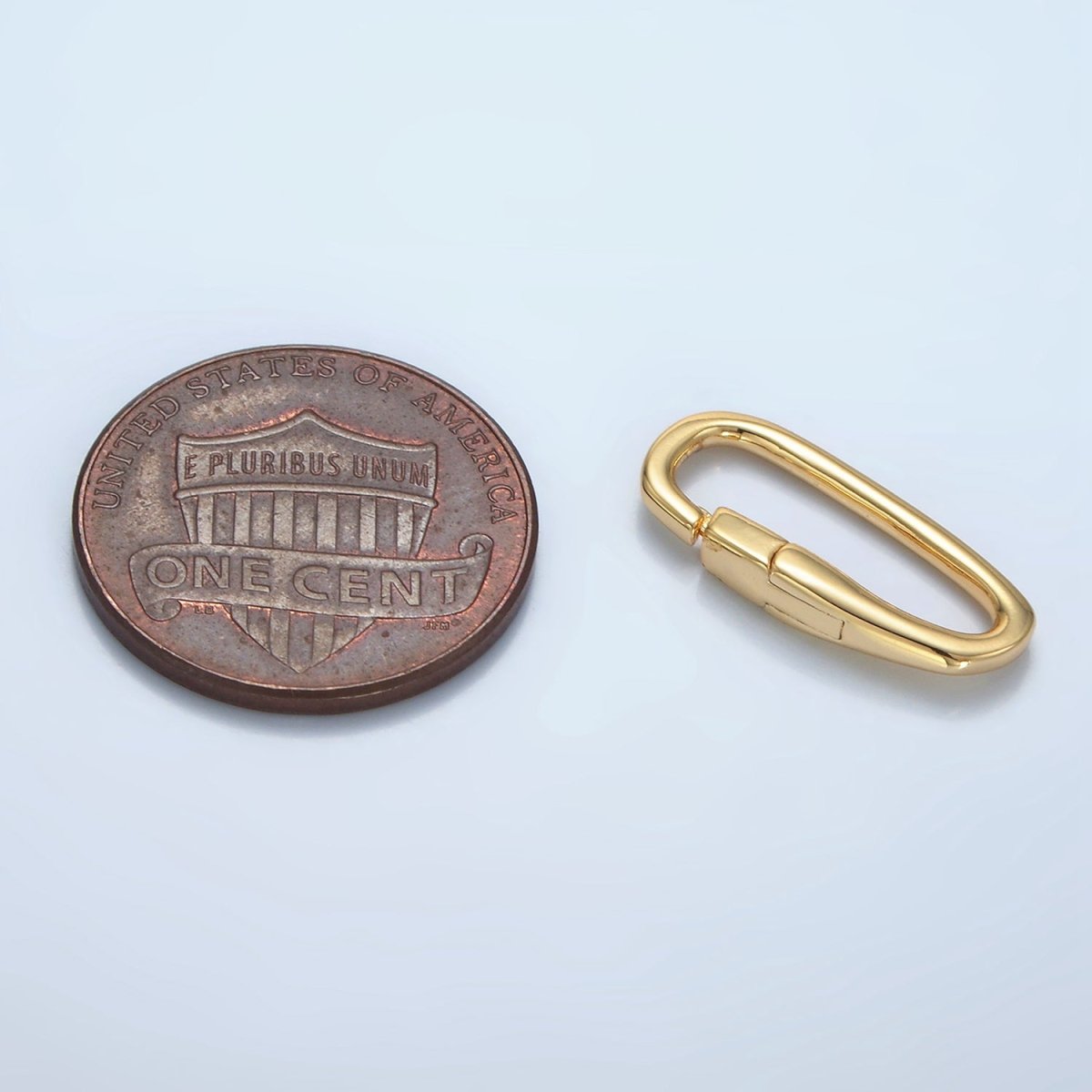 24K Gold Filled 18mm Push Gate Oblong Minimalist Findings | Z1005