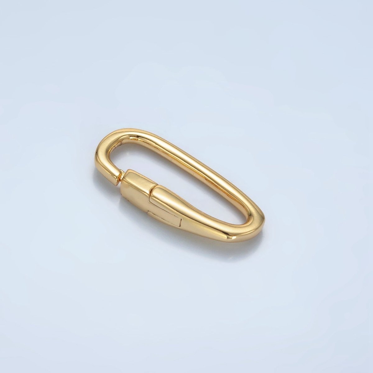 24K Gold Filled 18mm Push Gate Oblong Minimalist Findings | Z1005