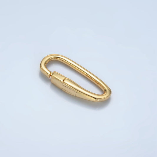 24K Gold Filled 18mm Push Gate Oblong Minimalist Findings | Z1005