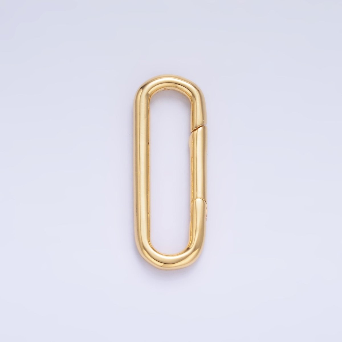 24K Gold Filled 25mm Minimalist Oblong Pull Gate Findings | Z1045
