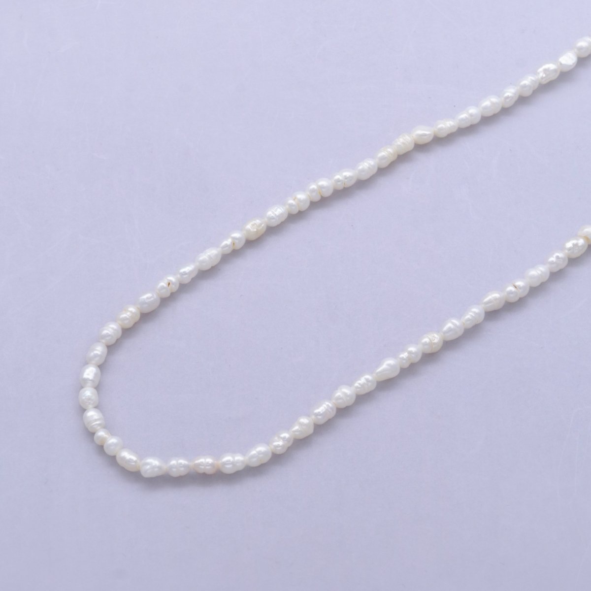 24K Gold Filled 3mm Freshwater Pearl 16.5 Inch Choker Necklace | WA-2724