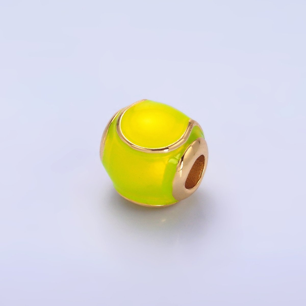 24K Gold Filled Baseball Sports Enamel Bead | B206