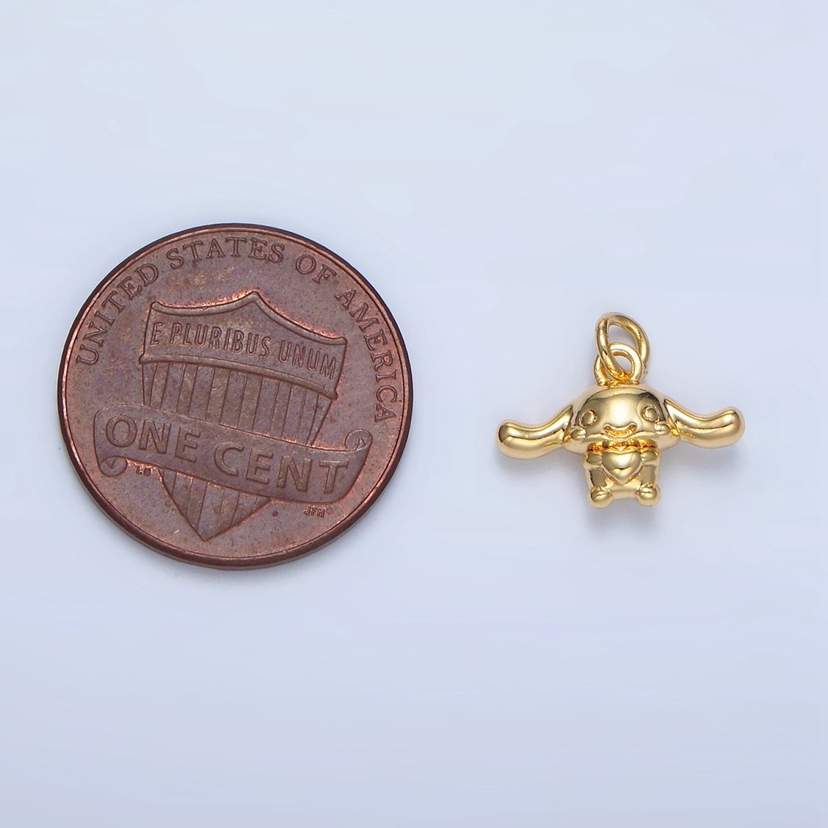 24K Gold Filled Bunny Rabbit Animal Multidimensional Mini Charm | X889